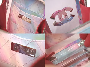 極美品 CHANEL シャネル ショルダーバッグ 29番台 AS0988 フィリグリー チェーン ココマーク エナメル ピンク 中古 63465