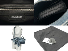 Load image into Gallery viewer, 新品同様 BALENCIAGA バレンシアガ NEO CAGOLE CITY ハンドバッグ デニム 751523 2AANY 4317 シルバー金具 中古 63466