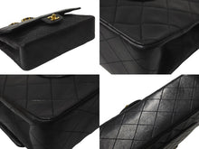 Load image into Gallery viewer, CHANEL シャネル チェーンショルダーバッグ Wフラップ マトラッセ25 ラムスキン 2番台 ブラック ゴールド金具 美品 中古 63471