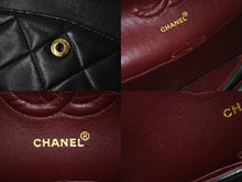Load image into Gallery viewer, CHANEL シャネル チェーンショルダーバッグ Wフラップ マトラッセ25 ラムスキン 2番台 ブラック ゴールド金具 美品 中古 63471