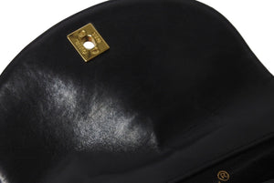 CHANEL シャネル マトラッセ リュック Wココマーク バックパック ココマーク 2番台 1993年 ラムスキン ブラック ゴールド金具 良品 中古 63472