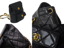 Load image into Gallery viewer, CHANEL シャネル マトラッセ リュック Wココマーク バックパック ココマーク 2番台 1993年 ラムスキン ブラック ゴールド金具 良品 中古 63472