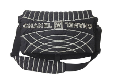 CHANEL シャネル スポーツライン ナイロン ショルダーバッグ 10番台 ブラック ココマーク ロゴ ドレイク愛用 美品 中古 63478