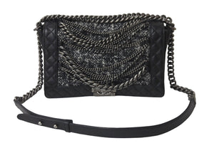 CHANEL シャネル ボーイシャネル ショルダーバッグ ワンショルダー A67920 18番台 ブラック シルバー金具 美品 中古 63484
