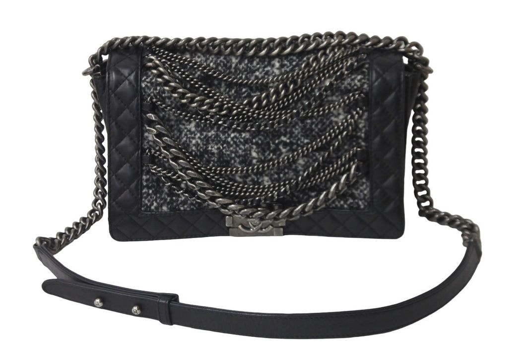CHANEL シャネル ボーイシャネル ショルダーバッグ ワンショルダー A67920 18番台 ブラック シルバー金具 美品 中古 63484