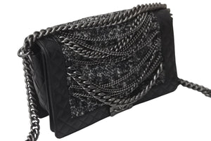 CHANEL シャネル ボーイシャネル ショルダーバッグ ワンショルダー A67920 18番台 ブラック シルバー金具 美品 中古 63484