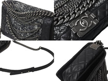 Load image into Gallery viewer, CHANEL シャネル ボーイシャネル ショルダーバッグ ワンショルダー A67920 18番台 ブラック シルバー金具 美品 中古 63484