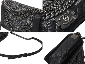 CHANEL シャネル ボーイシャネル ショルダーバッグ ワンショルダー A67920 18番台 ブラック シルバー金具 美品 中古 63484