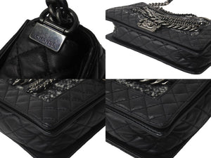 CHANEL シャネル ボーイシャネル ショルダーバッグ ワンショルダー A67920 18番台 ブラック シルバー金具 美品 中古 63484