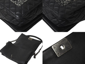 CHANEL シャネル ボーイシャネル ショルダーバッグ ワンショルダー A67920 18番台 ブラック シルバー金具 美品 中古 63484