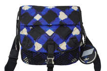 Load image into Gallery viewer, CHANEL シャネル エアライン ショルダーバック メッセンジャーバッグ A93385 ブルー ブラック ホワイト シルバー金具 中古 63485