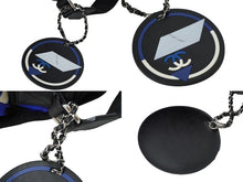 Load image into Gallery viewer, CHANEL シャネル エアライン ショルダーバック メッセンジャーバッグ A93385 ブルー ブラック ホワイト シルバー金具 中古 63485