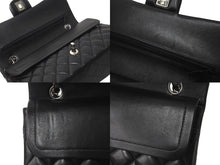 Load image into Gallery viewer, 極美品 CHANEL マトラッセWフラップチェーンショルダー 23番台 25cm ショルダーバッグ ブラック シルバー金具 ラムスキン 中古 63486