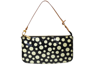 LOUIS VUITTON ルイヴィトン ポシェット アクセソワール ヴェルニ ドット インフィニティ M91427 ゴールド金具 美品 中古 63487