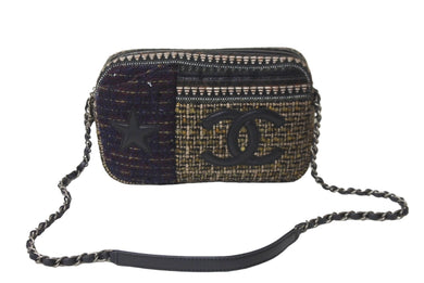 CHANEL シャネル パリダラス ラメツイードショルダーバッグ 20番台 マルチカラー シルバー金具 美品 中古 63491