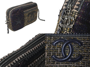 CHANEL シャネル パリダラス ラメツイードショルダーバッグ 20番台 マルチカラー シルバー金具 美品 中古 63491