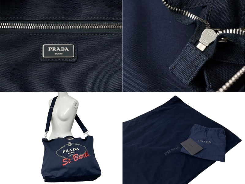 PRADA プラダ 2WAY トートバッグ カナパ 限定 2VG022 コットン