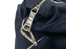 Load image into Gallery viewer, PRADA プラダ 2WAY トートバッグ カナパ 限定 2VG022 コットンキャンバス ネイビー シルバー金具 美品 中古 63492