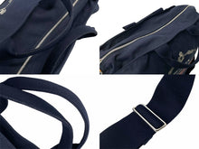 Load image into Gallery viewer, PRADA プラダ 2WAY トートバッグ カナパ 限定 2VG022 コットンキャンバス ネイビー シルバー金具 美品 中古 63492
