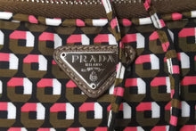画像をギャラリービューアに読み込む, PRADA プラダ ハンドバッグ 1n1863 巾着 ミニバッグ 総柄 マルチカラー ナイロン レザー シルバー金具 良品 中古 63493 