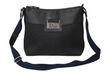 Load image into Gallery viewer, Christian Dior クリスチャンディオール ストリートシック ショルダーバッグ ブラック キャンバス レザー ロゴ 美品 中古 63498