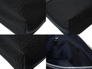 Christian Dior クリスチャンディオール ストリートシック ショルダーバッグ ブラック キャンバス レザー ロゴ 美品 中古 63498