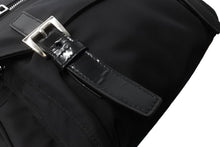 画像をギャラリービューアに読み込む, PRADA プラダショルダーバッグ BT0713 トライアングルロゴ ナイロン レザー ブラック シルバー金具 美品 中古 63500 