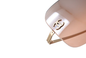 CHANEL シャネル サングラス オレンジ ゴールド プラスチック メタル 62◻︎17 120 4017 c.125/7H B 中古 63501