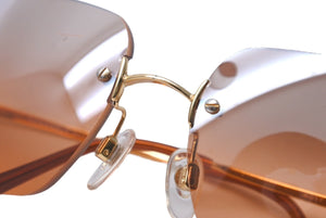 CHANEL シャネル サングラス オレンジ ゴールド プラスチック メタル 62◻︎17 120 4017 c.125/7H B 中古 63501