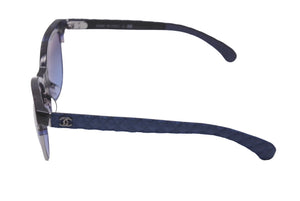 極美品 CHANEL シャネル サングラス ココマーク デニム キャットアイ サイズ54◻︎19 140 ブルー 5342-A c.1552/S2 中古 63502