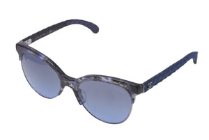 極美品 CHANEL シャネル サングラス ココマーク デニム キャットアイ サイズ54◻︎19 140 ブルー 5342-A c.1552/S2 中古 63502