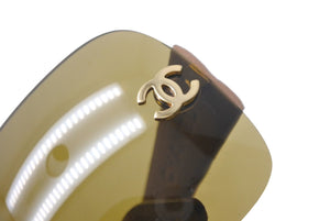 極美品 CHANEL シャネル サングラス ココマーク サイズ120 キルティング ベージュ ブラウン 4157-Q c.371/73 中古 63503