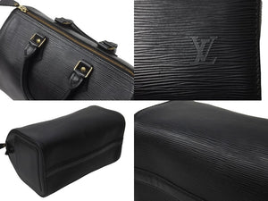 LOUIS VUITTON ルイヴィトン スピーディ25 エピ ハンドバッグ M59032 ブラック ゴールド金具 美品 中古 63506