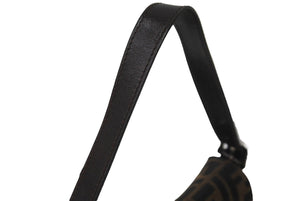 極美品 FENDI フェンディ マンマバケット ハンドバッグ アクセサリーポーチ ズッカ柄 ブラウン シルバー金具 中古 63507 