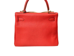 新品同様 HERMES エルメス ケリー28 内縫い ローズテキサス Y刻印 トリヨンクレマンス ゴールド金具 ハンドバッグ 中古 63510