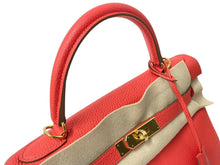 Load image into Gallery viewer, 新品同様 HERMES エルメス ケリー28 内縫い ローズテキサス Y刻印 トリヨンクレマンス ゴールド金具 ハンドバッグ 中古 63510