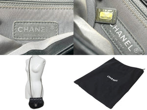 CHANEL シャネル チェーンアラウンドショルダーバッグ 18番台 ラムスキン ブラック シルバー金具 美品 中古 63518