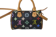 Load image into Gallery viewer, 極美品 LOUIS VUITTON ルイヴィトン 村上隆 ミニスピーディ 2WAYハンドバッグ マルチカラー M92644 ブラック ゴールド金具 中古 63519