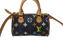 Load image into Gallery viewer, 極美品 LOUIS VUITTON ルイヴィトン 村上隆 ミニスピーディ 2WAYハンドバッグ マルチカラー M92644 ブラック ゴールド金具 中古 63519