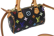 Load image into Gallery viewer, 極美品 LOUIS VUITTON ルイヴィトン 村上隆 ミニスピーディ 2WAYハンドバッグ マルチカラー M92644 ブラック ゴールド金具 中古 63519