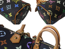 Load image into Gallery viewer, 極美品 LOUIS VUITTON ルイヴィトン 村上隆 ミニスピーディ 2WAYハンドバッグ マルチカラー M92644 ブラック ゴールド金具 中古 63519