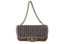 Load image into Gallery viewer, 極美品 CHANEL シャネル ツイード チェーン ワンショルダーバッグ 14番台 マルチカラー ココマーク シルバー金具 中古 63520