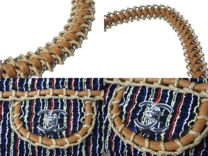 極美品 CHANEL シャネル ツイード チェーン ワンショルダーバッグ 14番台 マルチカラー ココマーク シルバー金具 中古 63520