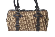 Load image into Gallery viewer, Christian Dior クリスチャンディオール ハンドバッグ トロッター ブラウン ベージュ シルバー金具 美品 中古 63523