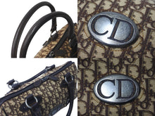 Load image into Gallery viewer, Christian Dior クリスチャンディオール ハンドバッグ トロッター ブラウン ベージュ シルバー金具 美品 中古 63523