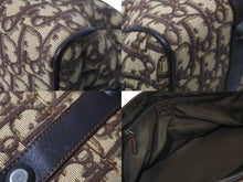 Load image into Gallery viewer, Christian Dior クリスチャンディオール ハンドバッグ トロッター ブラウン ベージュ シルバー金具 美品 中古 63523