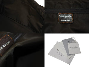 Christian Dior クリスチャンディオール ハンドバッグ トロッター ブラウン ベージュ シルバー金具 美品 中古 63523