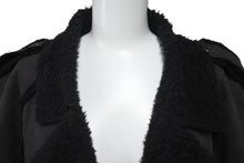 Load image into Gallery viewer, CHANEL シャネル ダブルブレスコート P29494V19654 ボア ブラック シルバーボタン 06P サイズ46 美品 中古 63525