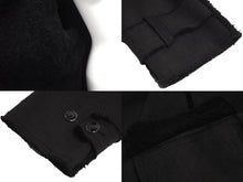 Load image into Gallery viewer, CHANEL シャネル ダブルブレスコート P29494V19654 ボア ブラック シルバーボタン 06P サイズ46 美品 中古 63525