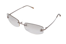 Load image into Gallery viewer, CHANEL シャネル リムレスサングラス ココマーク 4002 c.124/58 イエロー ブロンズ金具 サイズ57◻︎19 130 美品 中古 63531